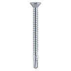 TIMCO Metal Construction Timber to Light Section Screws, Countersunk, Wing-Tip, Self-Drilling, Zinc, 4.8 x 38, Pack of 260