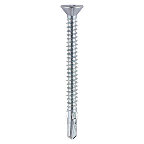 TIMCO Metal Construction Timber to Light Section Screws, Countersunk, Wing-Tip, Self-Drilling, Zinc, 5.5 x 65, Pack of 120