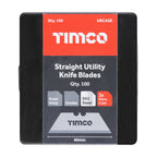TIMCO Utility Knife Blades, 60 x 19 x 0.6, Pack of 100, UBCASE