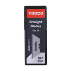 TIMCO Utility Knife Blades, 60 x 19 x 0.6, Pack of 10
