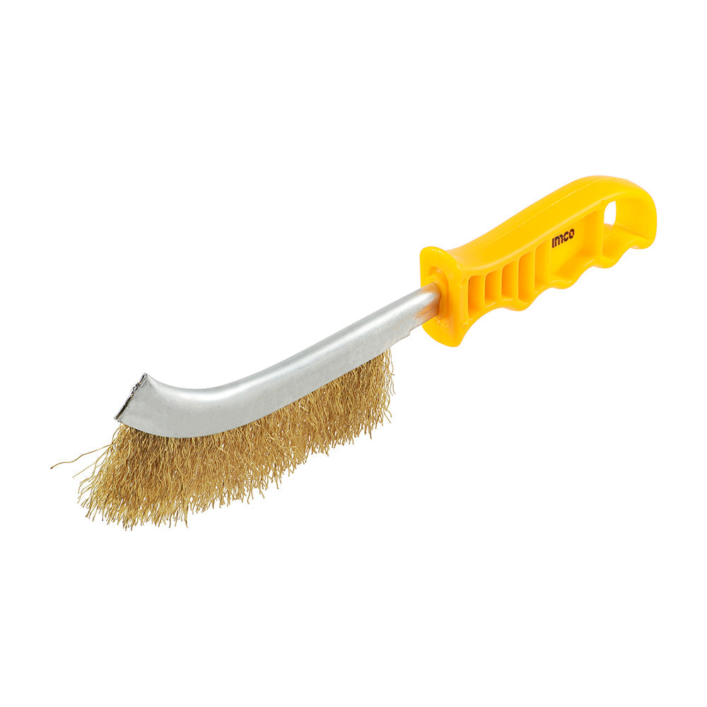 TIMCO Wire Hand Brush, Brass, 255mm